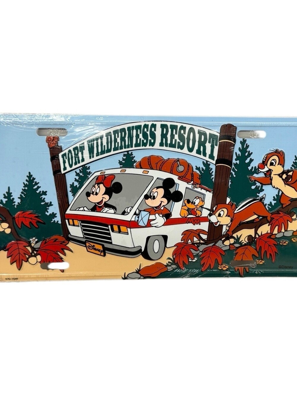 WDW Fort Wilderness Resort License Plate Vtg 1997 Original Sealed Metal